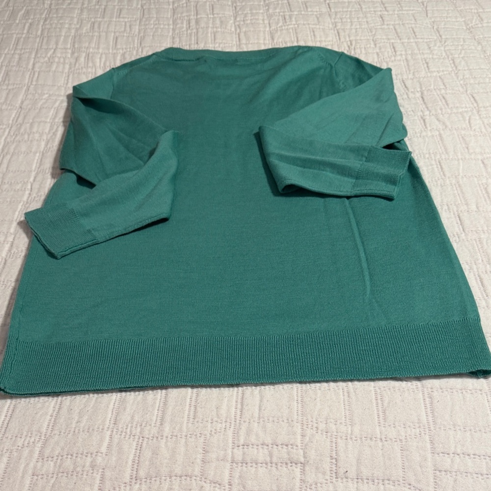J. Crew Ladies Teal Crewneck Sweater - Picture 5 of 7